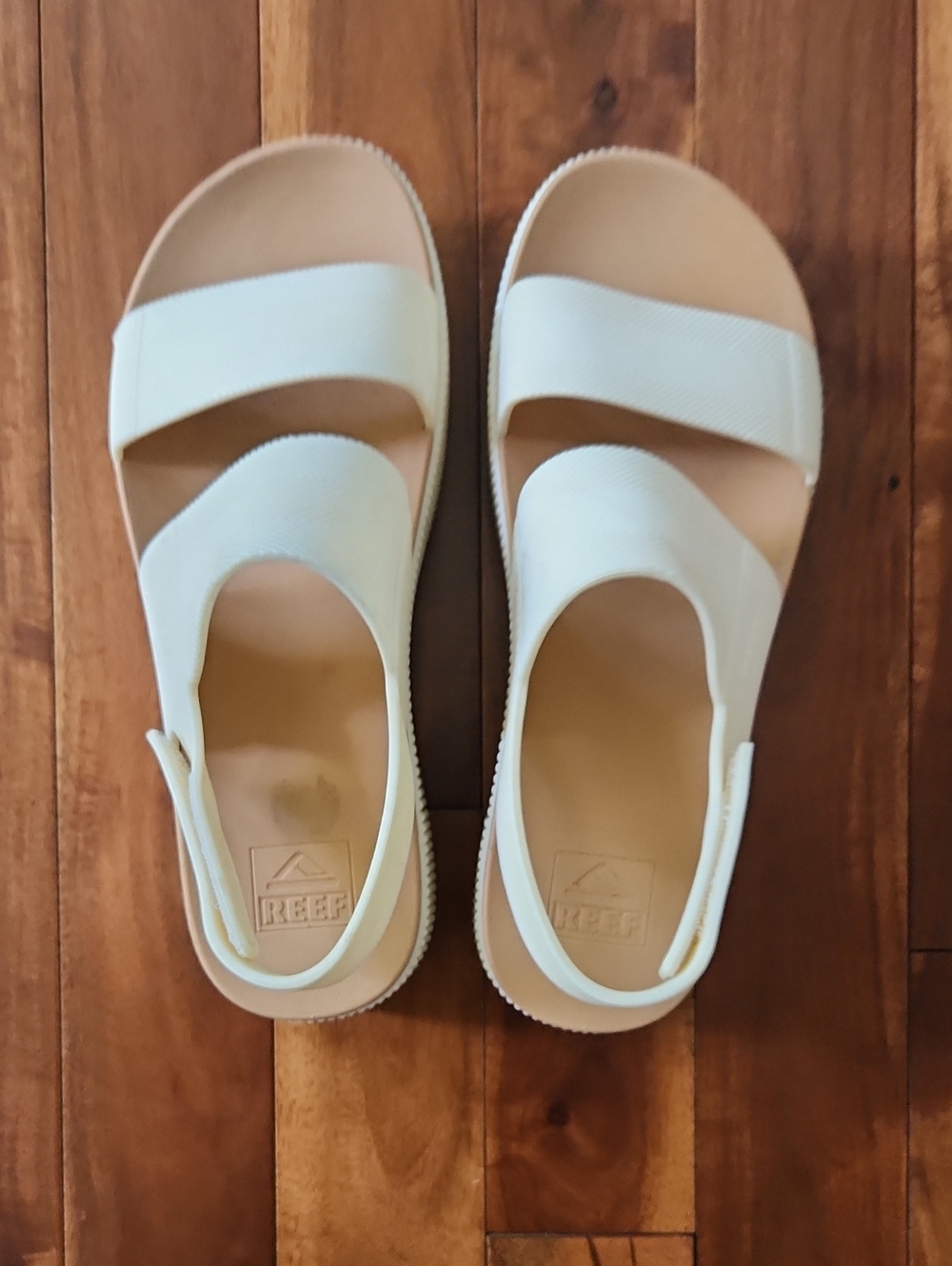 Reef Women's Cream Slip-On Sandal with Adjustable Backstrap